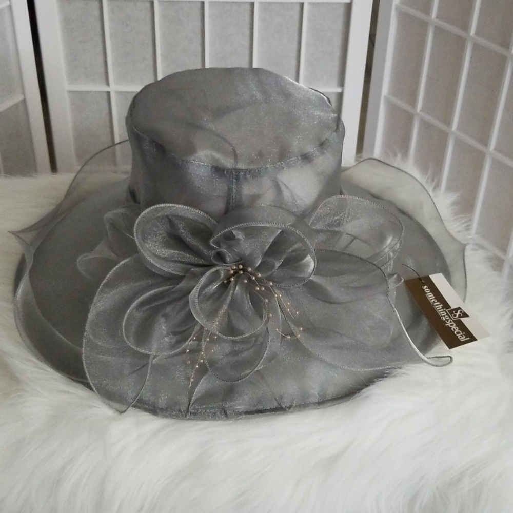 Grey dress hat